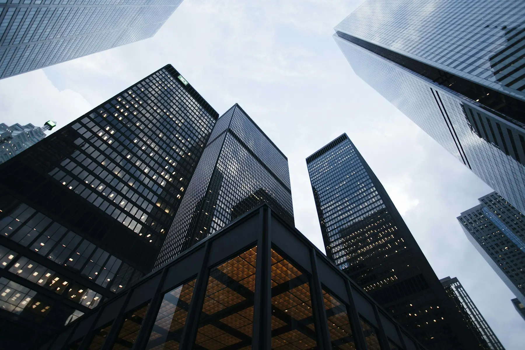Architectural view of a contemporary commercial building